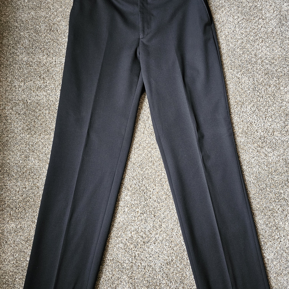 Chaps Black Wool Blend Dress Pants